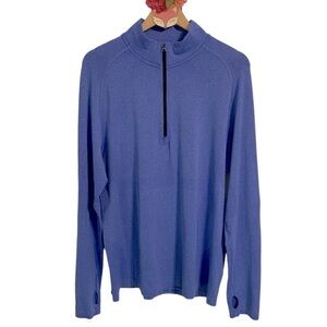 Lululemon mid weight 1/2 zip pullover athletic shirt with thumb holes size L
